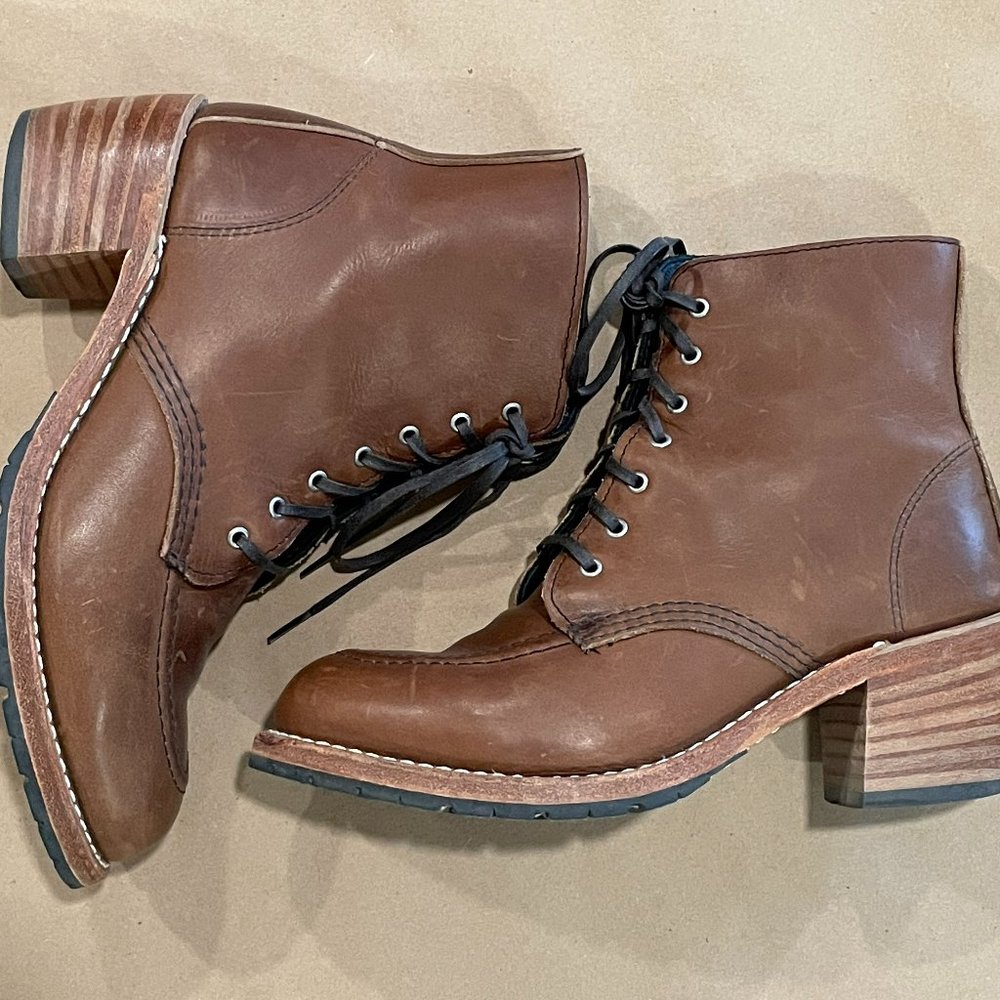Red Wing Clara Amber Leather Heel Boots size 8.5